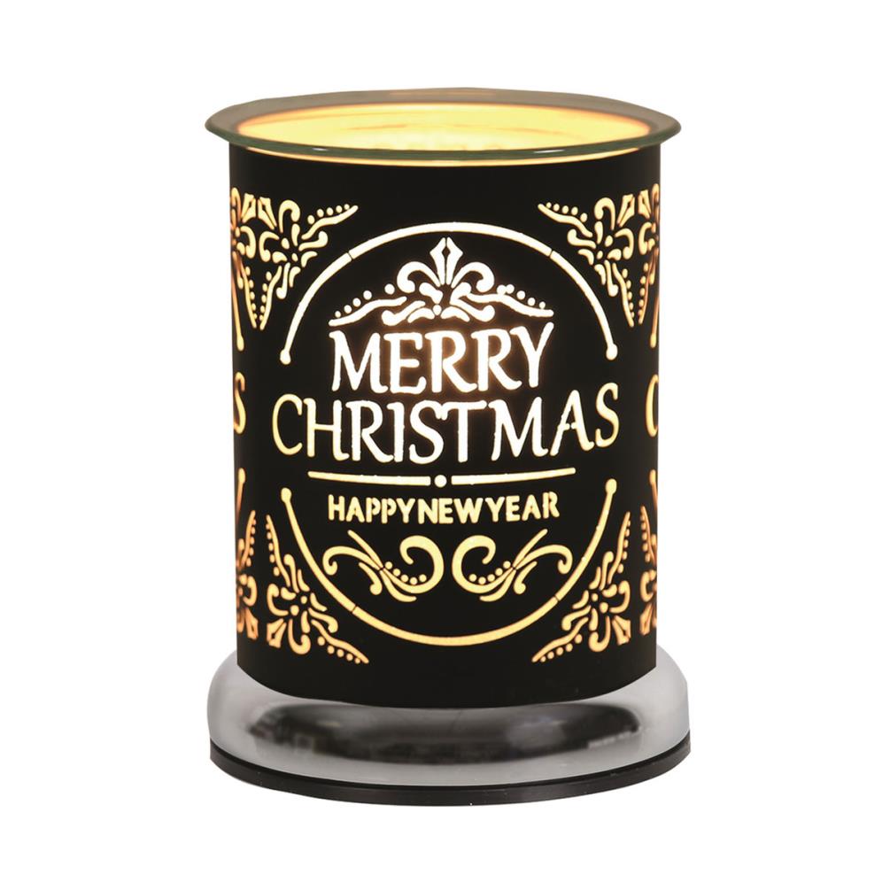 Aroma Black Merry Christmas Cylinder Electric Wax Melt Warmer £21.59